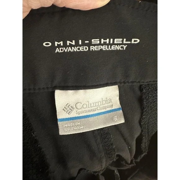 Columbia Shorts Womens 8 Black Omni-Shield Hiking Quick Dry Stretch Nylon Trail - Picture 3 of 9